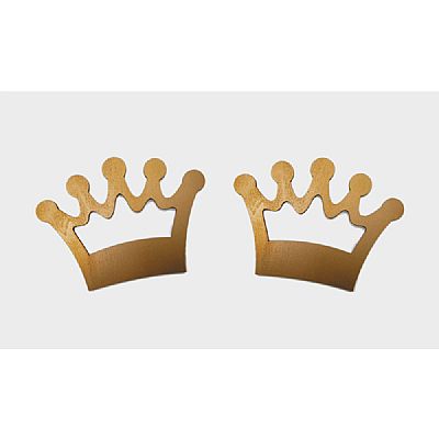 ΞΥΛΙΝΗ ΧΡΥΣΗ ΚΟΡΩΝΑ 7cm-ΣΥΣΚ 25τμχ.